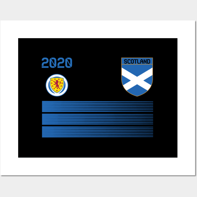 Scotland Football Jersey 2020 Scotland Soccer Wall Art by HypeRamen